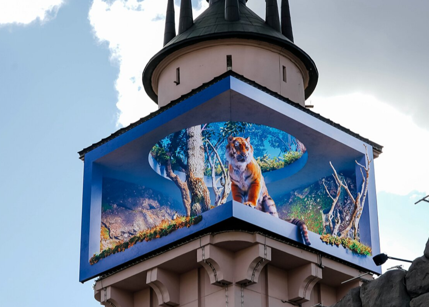 3D-экран у Московского зоопарка